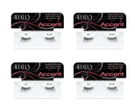 Four packages of Ardell Accent false eyelashes on a white background