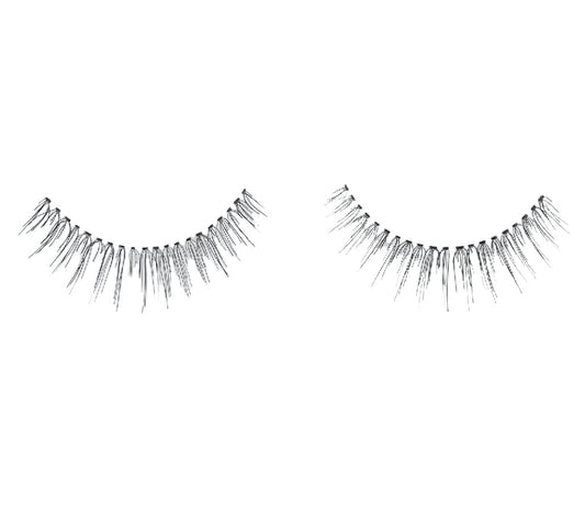 A pair of closeup Ardell Natural 110 features a subdued volume, length & a rounded lash style