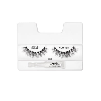 Ardell Nourish false eyelashes in tray on a white background