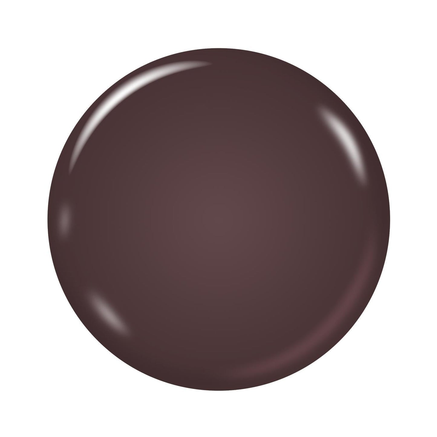 Close-up of Coffee Bean gel polish shade, a deep mocha brown with a smooth glossy finish.