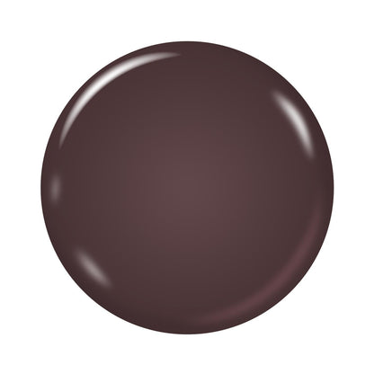Close-up of Coffee Bean gel polish shade, a deep mocha brown with a smooth glossy finish.
