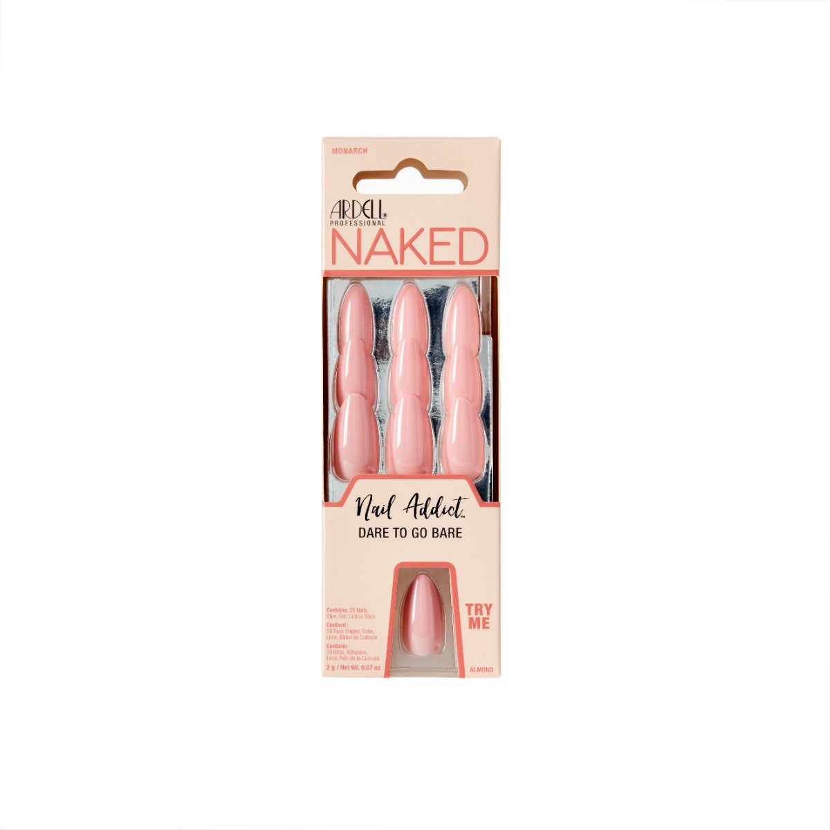 Ardell Nail Addict Naked Monarch front side of packaging