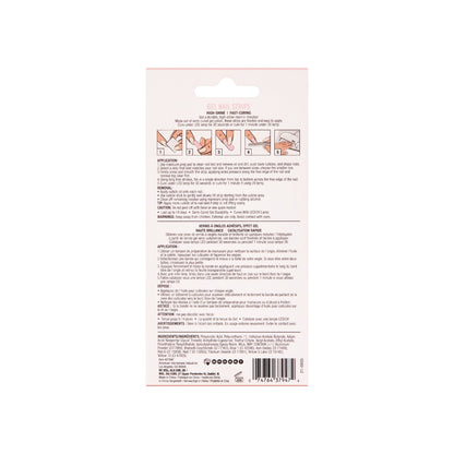 Back details of Ardell Nail Addict Gel Nail Strips box