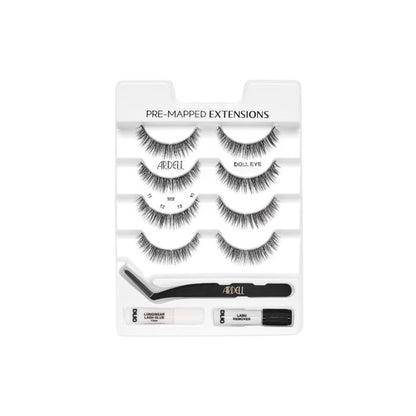 Ardell Doll Eye Pre-Mapped Extensions tray with four ready-to-apply lash sets.
