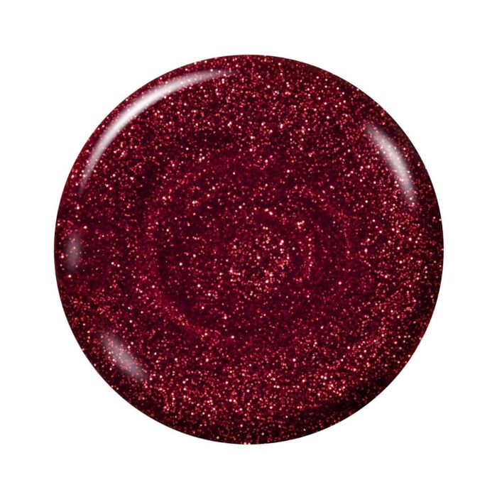 Color dot for Ardell Lusty gel polish, showing a bright cherry red tone with reflective metallic finish.