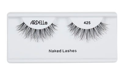 Pair of Ardell Naked Lash 425 faux lashes in inner packaging labeled "Ardell", "425", & "Naked Lashes"