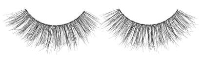 Pair of Ardell Naked Lash 427 false lashes side by side with a slightly flared effect to visually widen eyes