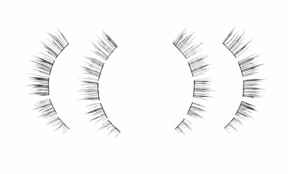 Ardell X-Tended Wear 135 individual lash segments laid out for easy application and natural, customized lash styling.