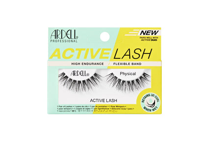 Front view of Ardell Active Lash Physical variant wall-hook ready packaging