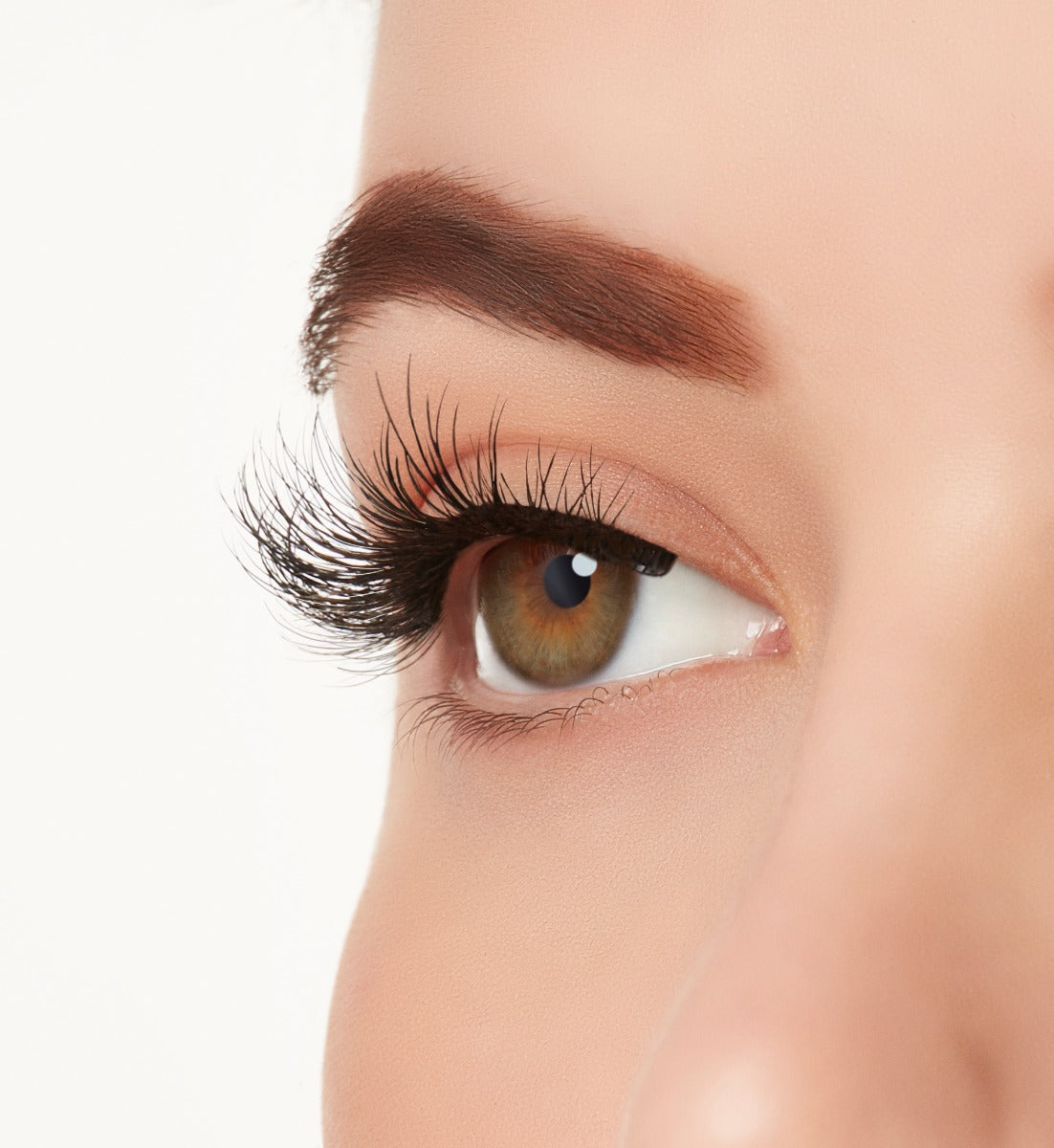 Side view of a model wearing Ardell Active Lash Physical lashes