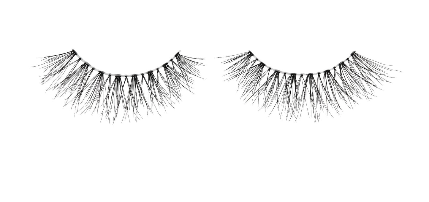 Pair of Ardell Naked Lash 422 false lashes side by side featuring soft and comfortable Invisiband lash band